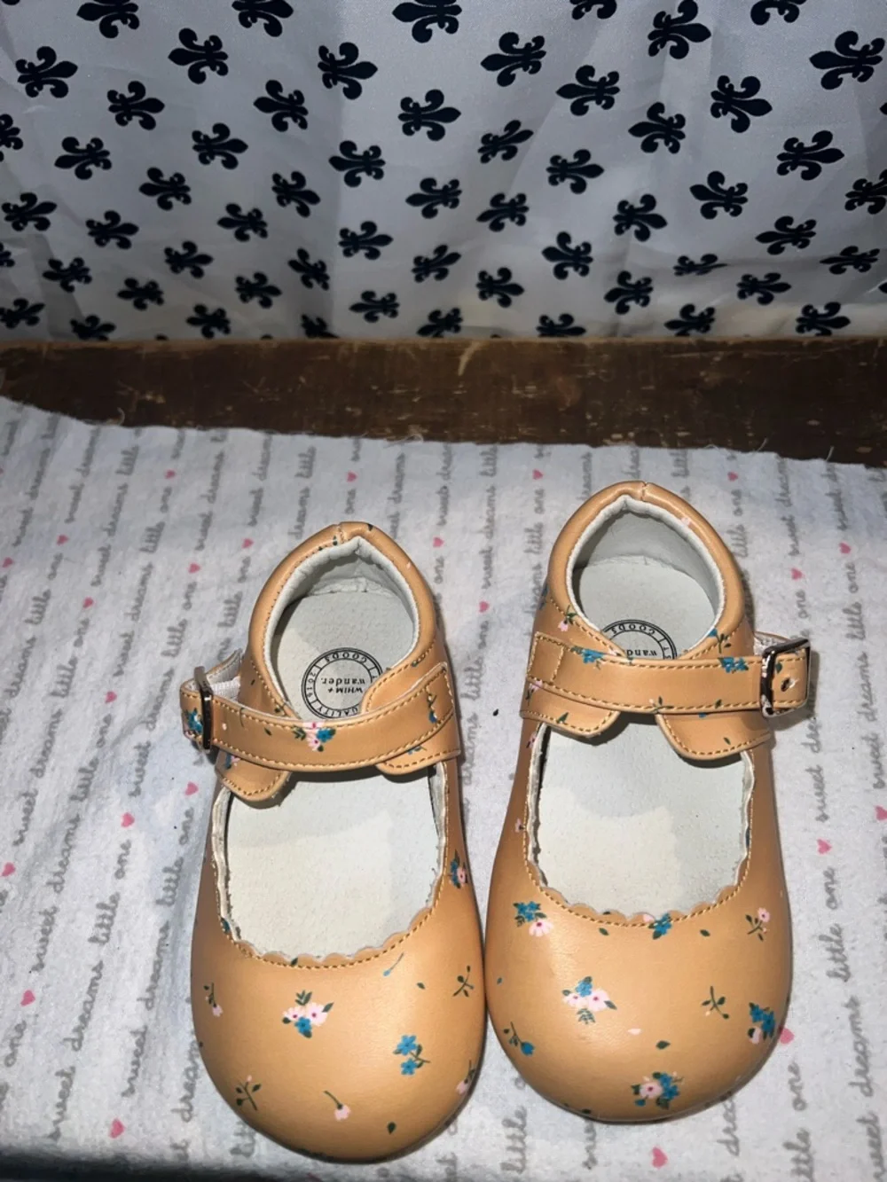 With wonder Toddler Floral Tan Mary Jane Shoes